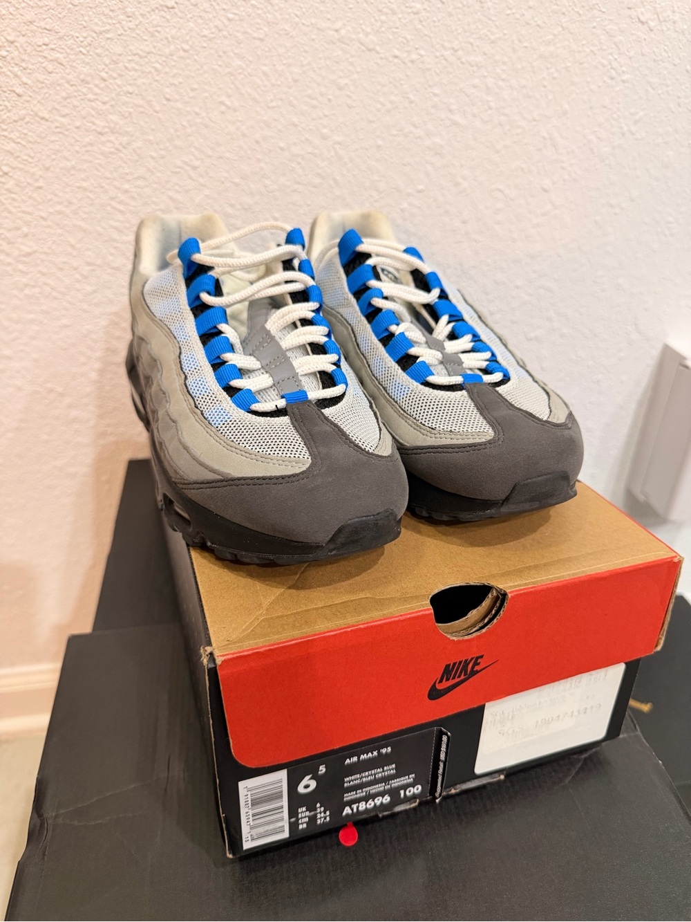 Nike Women’s Grey with Blue Accent Air Max Sneakers